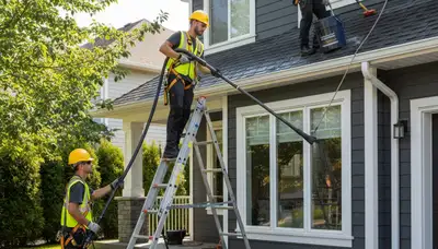 Orlando, FL siding contractor team cleaning gutters for storm-ready Florida home maintenance