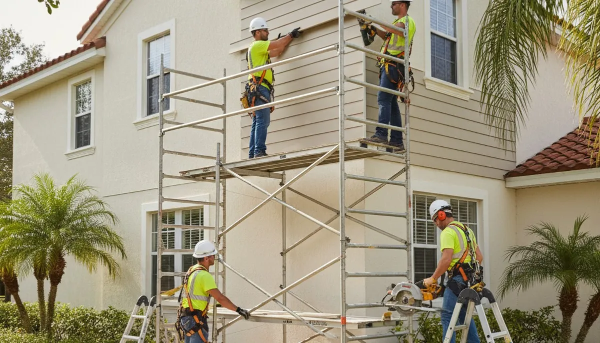 Siding contractor in Orlando, FL installing durable home siding for exterior protection