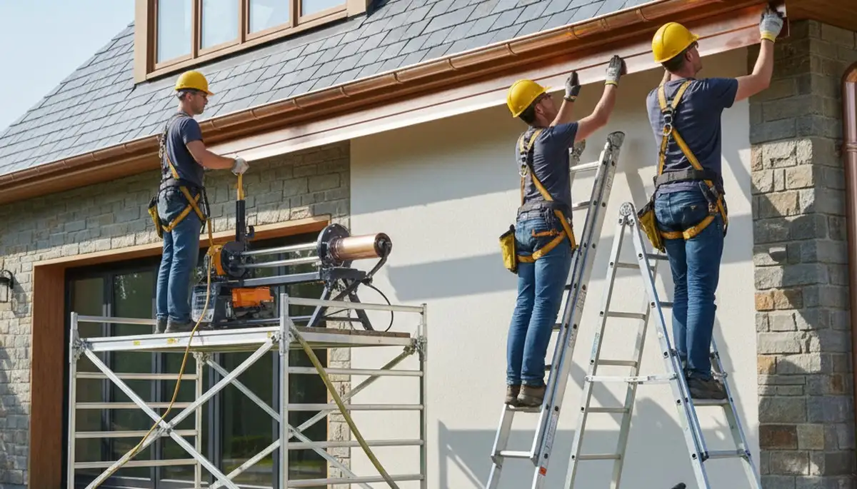 Seamless gutter installation for Orlando, FL home by FX Remodeling & Exteriors